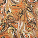 Hand Marbled Origami Paper - HARVEST SWIRL