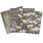 Chiyogami Yuzen Origami Paper - STORM - 4 Sheet Pack - 6 x 6 Inch