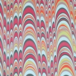 Hand Marbled Origami Paper - SUNSET WAVE