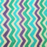 Lokta Paper Origami Pack - Batik Zig Zag - PURPLE TEAL AND GREEN