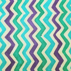 Lokta Paper Origami Pack - Batik Zig Zag - PURPLE TEAL AND GREEN